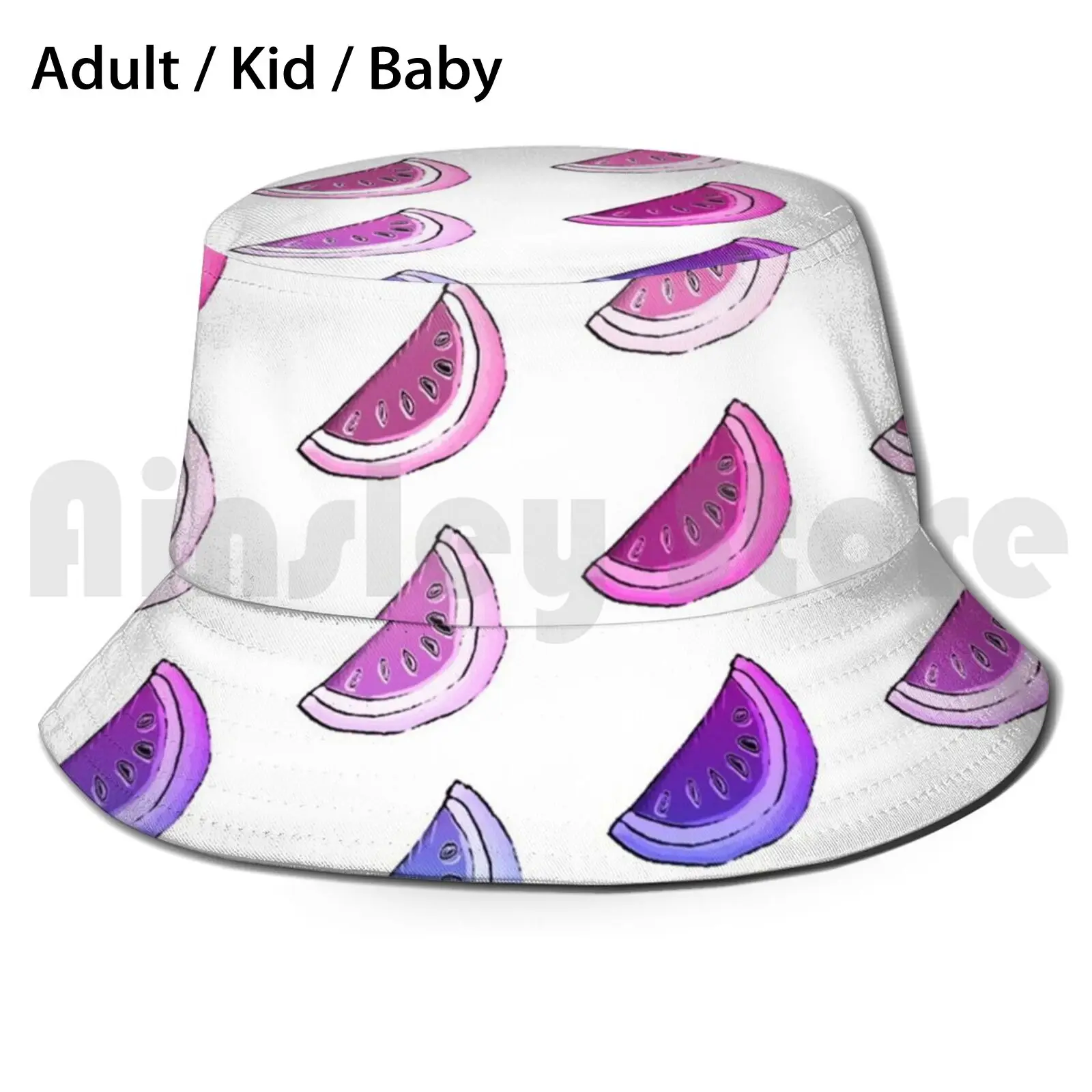 

Панама с разноцветным рисунком арбуза, дизайнерская шапка от солнца, для взрослых и детей, для пляжа, в виде арбуза, фруктов, еды