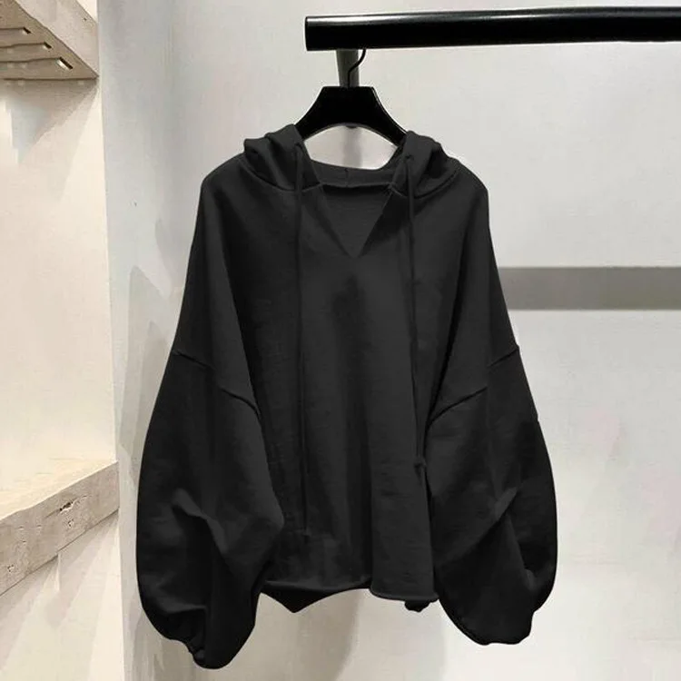 Women's Spring And Autumn Long Sleeve Hooded Lazy Style All-match Loose Hoodies Fashion Clothing
