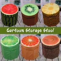 fruit folding storage organizer ottoman stool footstool seat storage box size small storage creative box organizer