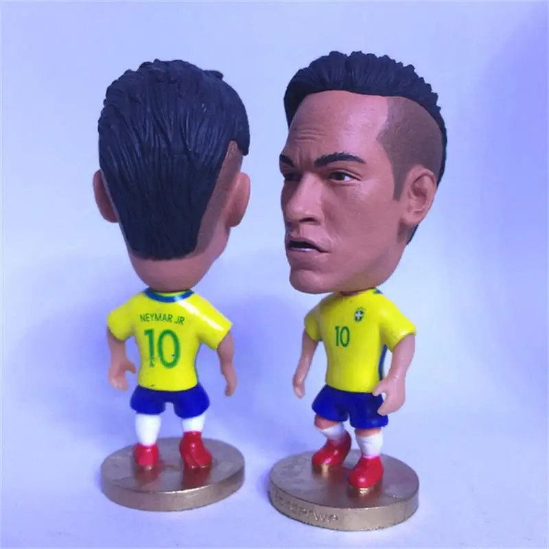 Neymar 1 шт. Футбольная звезда модель игрушки статуэтки Месси Роналду Неймар Экшн фигурки кукол футбольные болельщики подарок для украшения дома - Цвет: Neymar