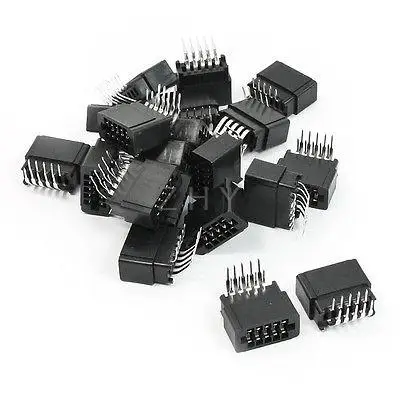 20 шт. 2 54 мм шаг 2x5 Pin Двухрядные Угловые IDC штырьки 10 контактов|Соединители| |