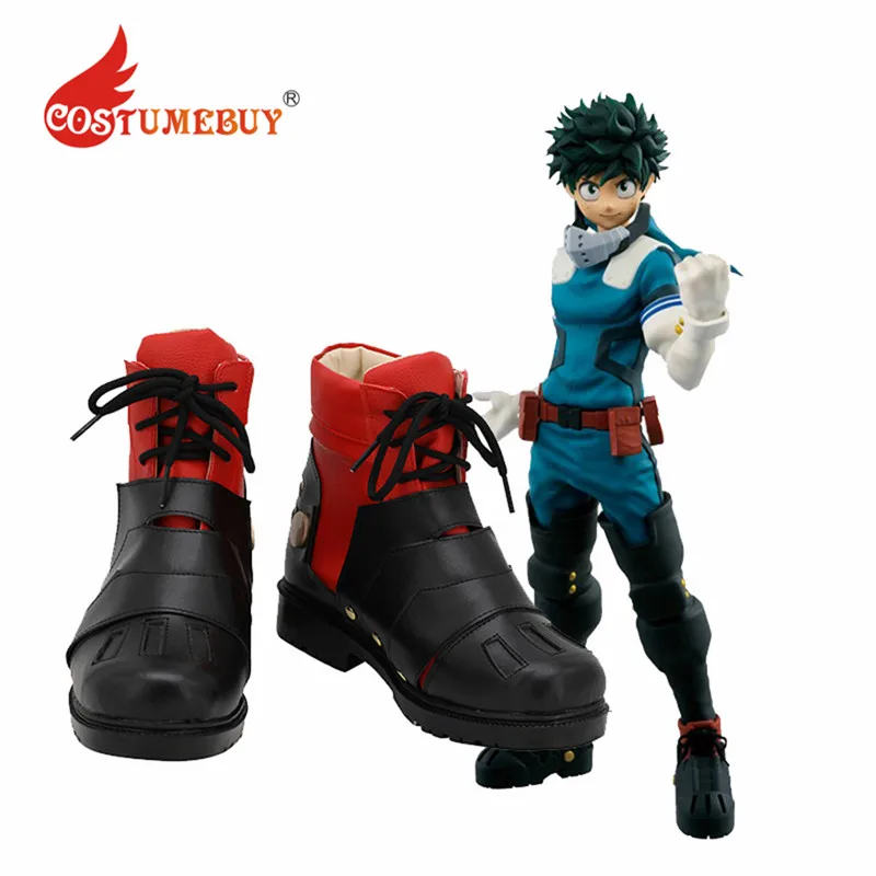 My Hero Academia Midoriya Izuku Cosplay Shoes Boots Deku Red Boots Custom Made L921