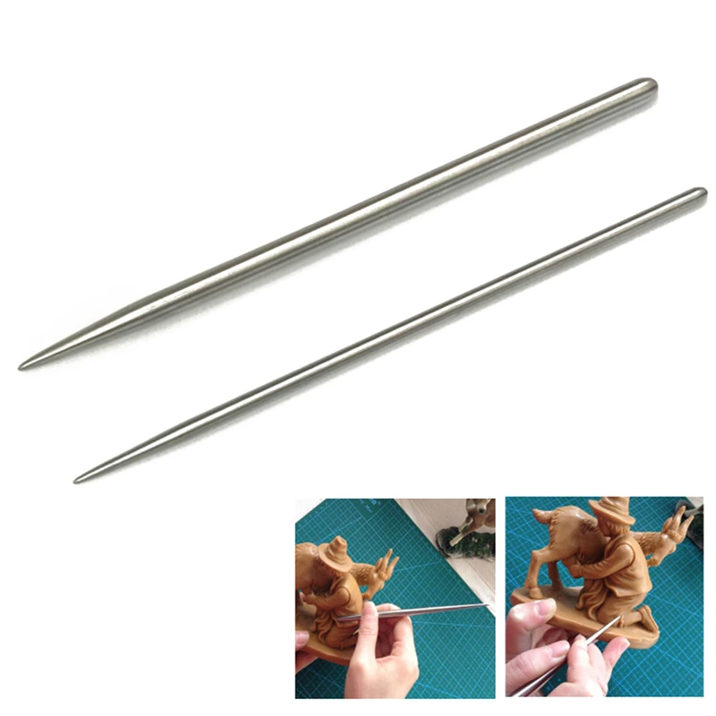 

Stainless Steel Pottery Clay Modeling Carve Stick Sculpture Needles Emboss Creasing Indentation Sharp DIY Polymer Clay Tool Supp
