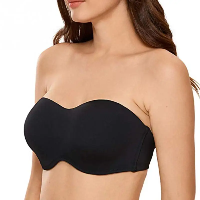 Повседневный Гладкий бесшовный пуш-ап Противоскользящий без бретелек Невидимый
