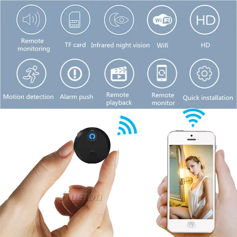Мини камера HD 1808P с Wi Fi ИК подсветкой и датчиком движения|Компактные видеокамеры| |