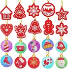 DIY 5D бриллиантовый рисунок Рождество висячие украшения наборы, ручная работа, Рождественская Алмазная картина висячие украшения Искусство ремесло