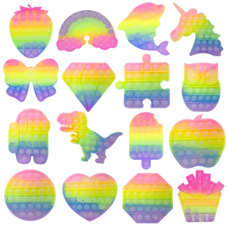 

Cheap Candy Color Fidget Toys Antistress Simple Dimple Push Bubble Popite For Special Needs Autism Sensory Adult Kids Fidget Toy