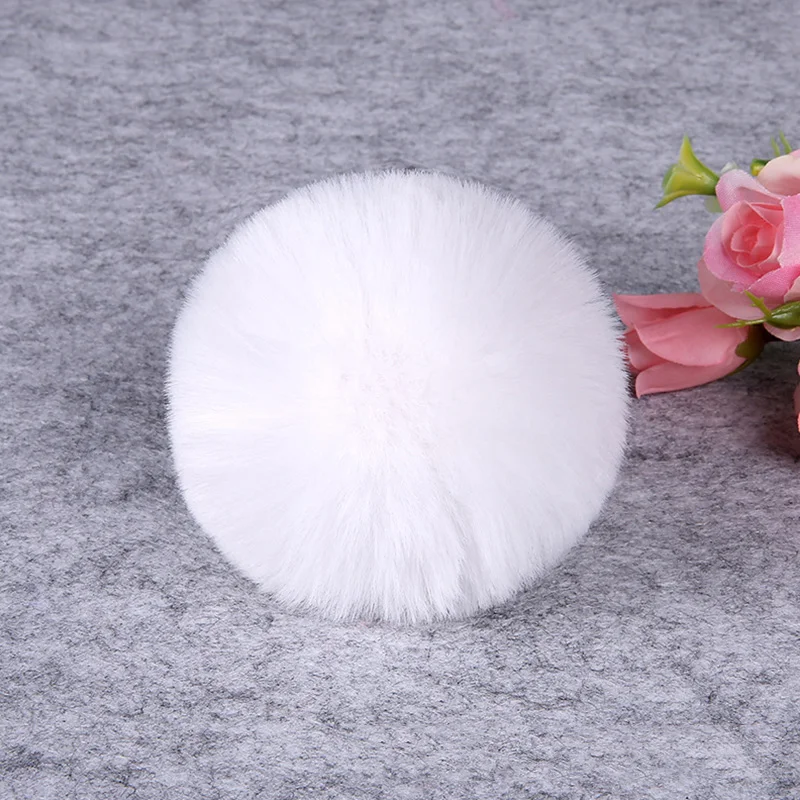 Шарик-помпон из искусственного лисьего меха 8 см помпон Меховые помпоны для шапок