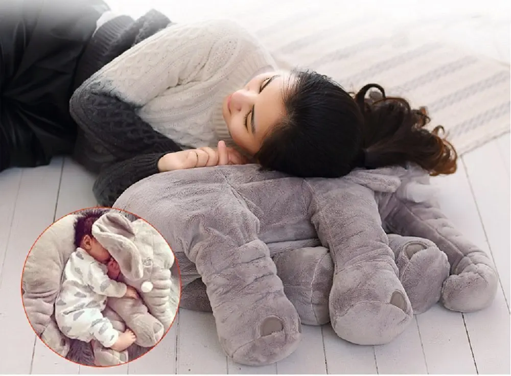 

60cm Appease Elephant Pillow Soft Sleeping Stuffed Animals Plush Toys Baby Playmate Gifts For Children Kids Baby Birthday Gifts
