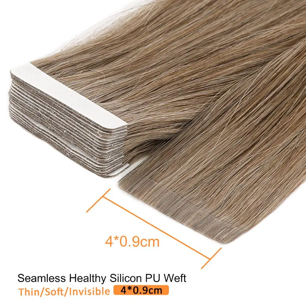 Neitsi машина Remy Натуральные Прямые клейкие волосы для наращивания с двусторонней