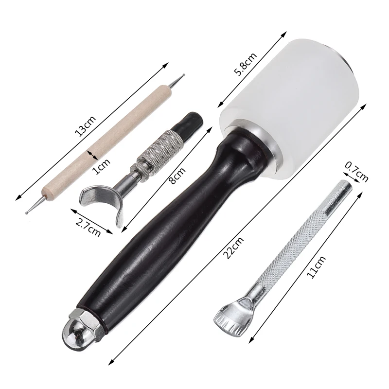 27 шт. набор инструментов для работы с кожей|Наборы обработки кожи| |