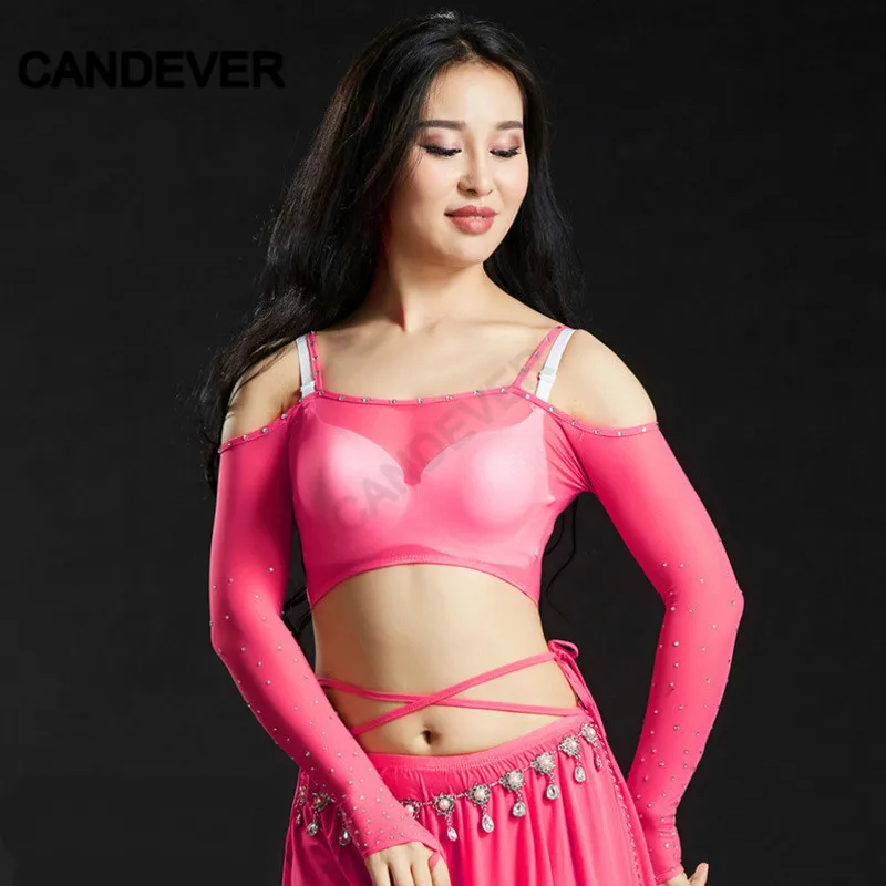 Сексуальная сетчатая танцевальная одежда для взрослых с блестками и кристаллами