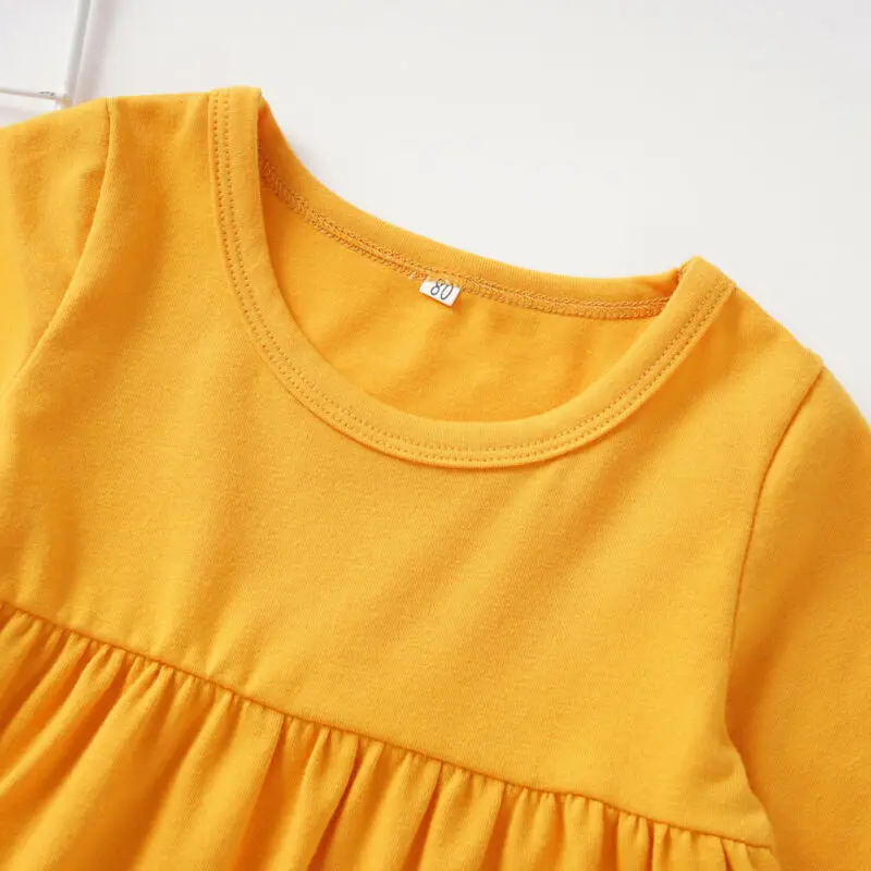 Желтые топы с тыквой на Хэллоуин для маленьких девочек комплект со штанами