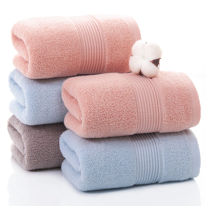 

34*75cm Bath Towel Solid Color Warm Cotton Towels Super Absorbent Home Towels Comfortable Washrag Breathable Soft Face Towel