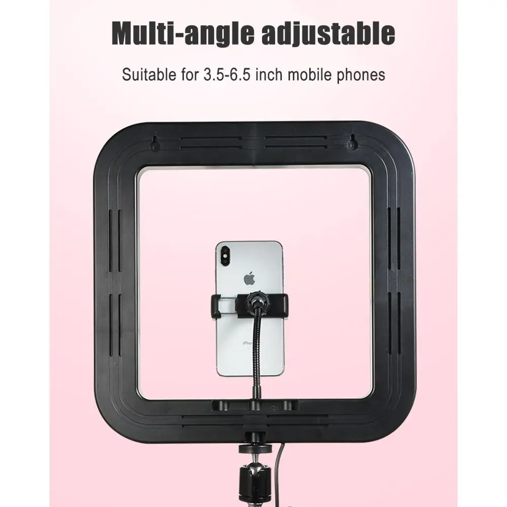 Квадратный светильник 18 см 28 с затемнением для мобильного телефона селфи видео