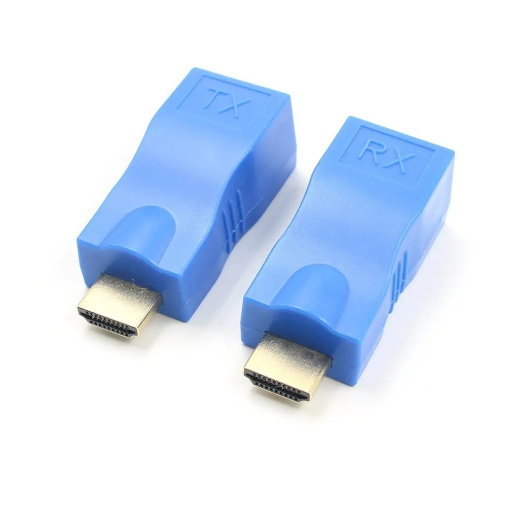 HDMI удлинитель передатчик TX/RX адаптер 30 м совместимый сети RJ45 CAT5E CAT6 Ethernet LAN без HDCP