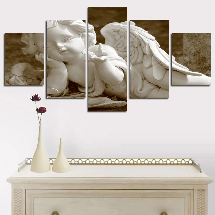 Настенное искусство украшение для дома Картина на холсте 5 шт. камень детский