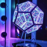 infinite dodecahedron color art light usb exquisite cool infinite dodecahedral color art lamp interior backdrop light decoration