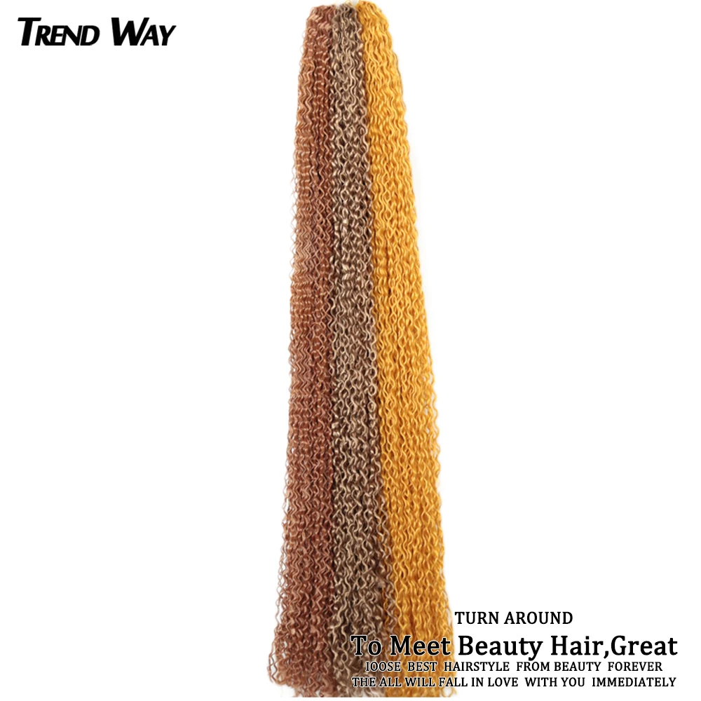 28 дюймов кудрявые Zizi Плетеный вязаный крючком волосы синтетические богемные