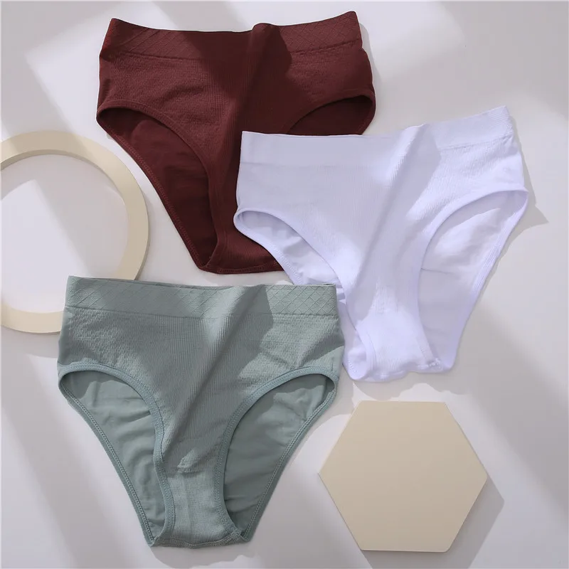 

Finetoo Solid High Waist Seamless Cotton Sexy Panties Calcinha Briefs Sem Costura Breves Conjuntos Feminina Lingerie Bragas Y2k