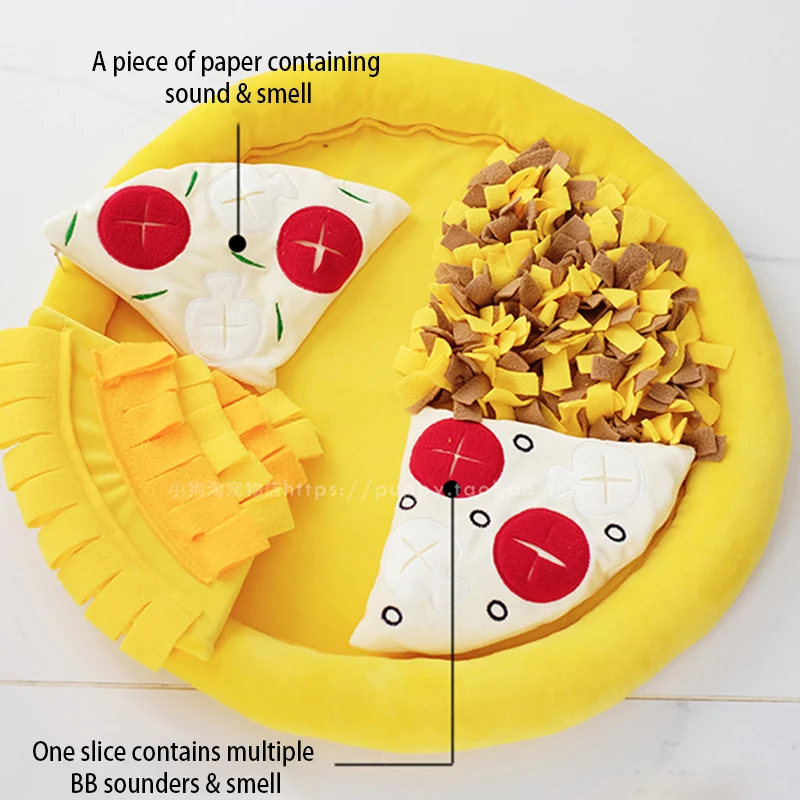 Собачий нюхательный коврик для питомцев пиццы скрытый питомец тренировочное