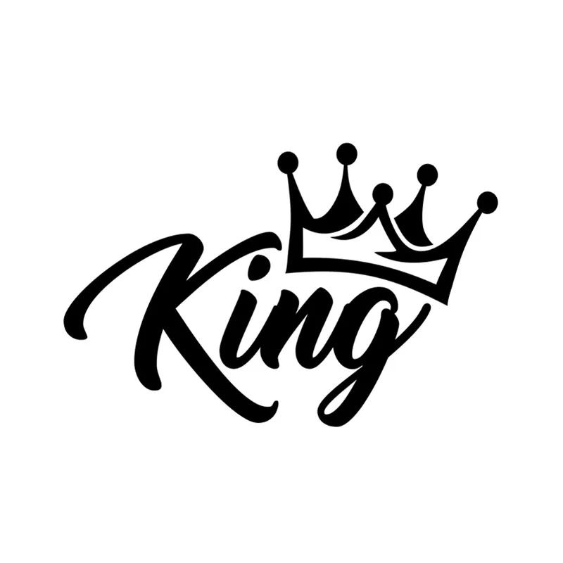 

Funny Cover Scratches Car-Stickers PVC KING CROWN Decals Fashion Car Accessories for Rear Windshield Window Trunk Bumper 17*11cm