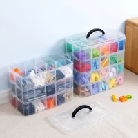 building blocks childrens toy storage box plastic transparent jewelry organizer scrapbooking storage box for tools mx92710