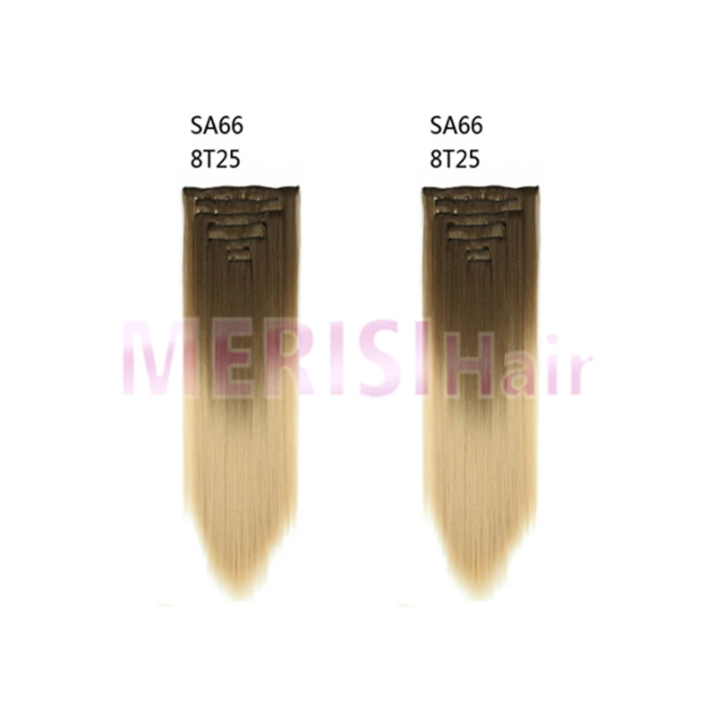 MERISI HAIR 22 синтетические волнистые волосы термостойкий светильник коричневый