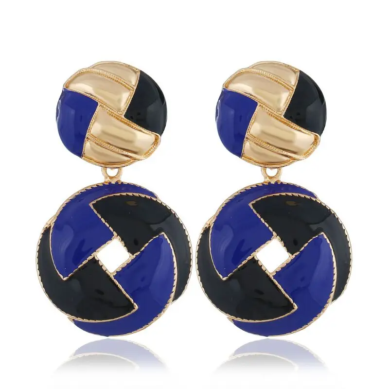 Женские винтажные серьги с круглой подвеской Cpop разноцветные женские модные