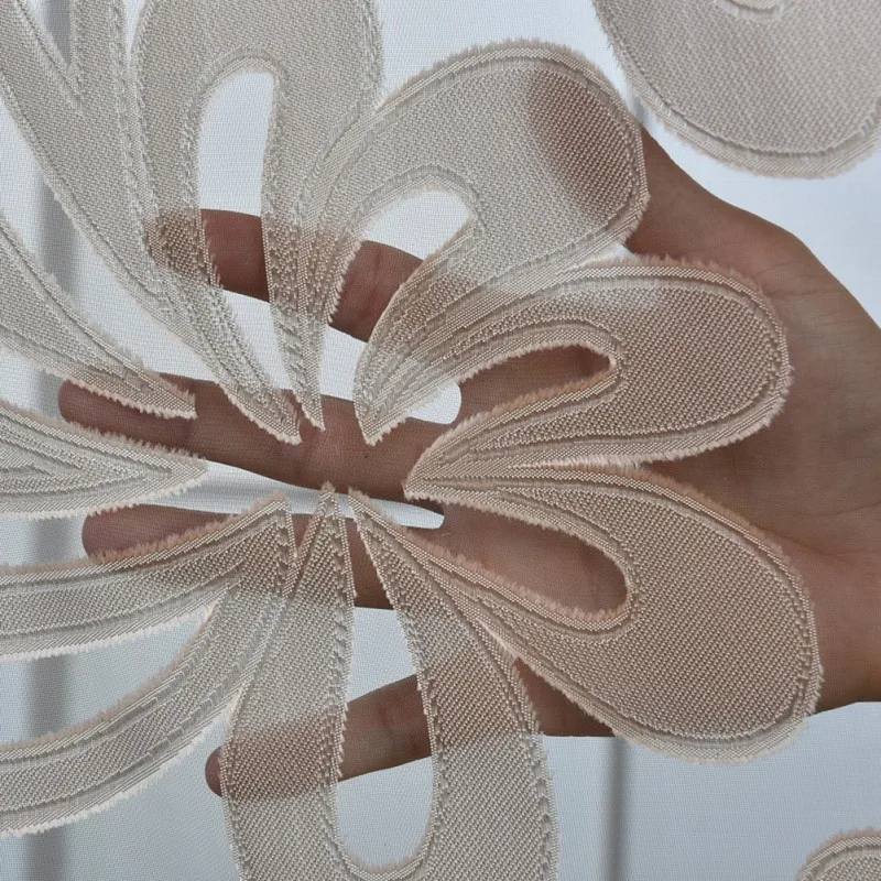 

Sheer Curtains Geometric Window Tulle Jacquard Gauze Curtains For Living Room Bedroom Home Decoration Tulle Jacquard Curtains