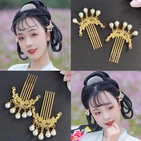 xinhuaease antique hair ornaments ancient hanfu accessories comb hairpins clothing headdress womens headwear jewelry female new