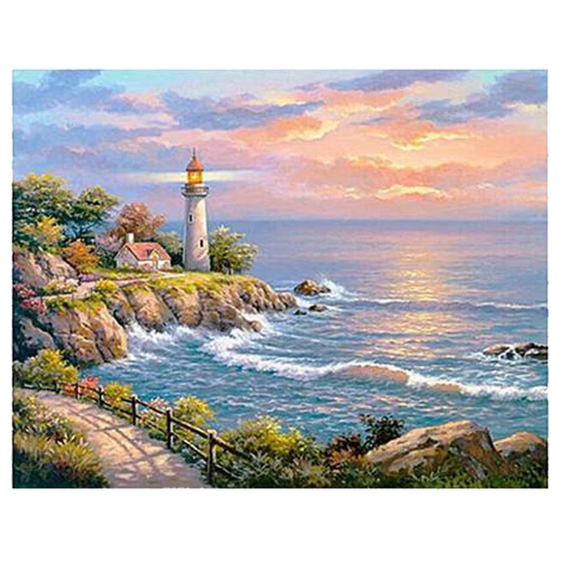 

Полностью круглая 3D алмазная живопись «сделай сам», наборы для вышивки крестиком, вышивка крестиком, животное, пейзаж, картина, домашний дек...