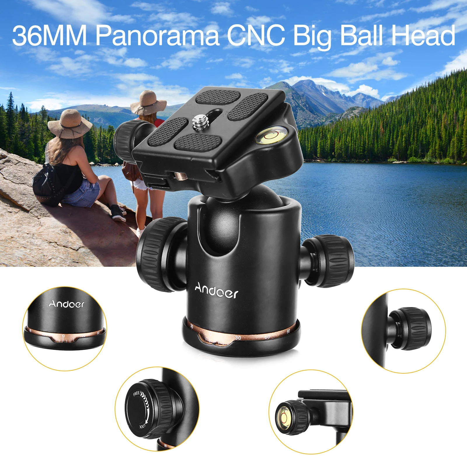 Штатив-монопод Andoer для камеры диаметром 200 см из алюминиевого сплава