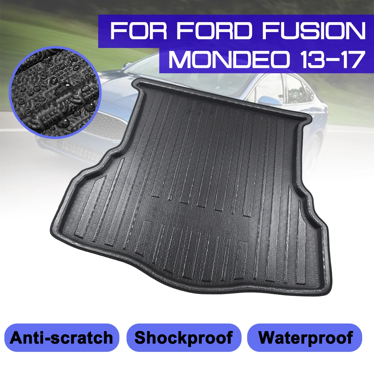 Для Ford Fusion Mondeo 2013 2014 2015 2016 2017 коврик для багажника автомобиля водонепроницаемый