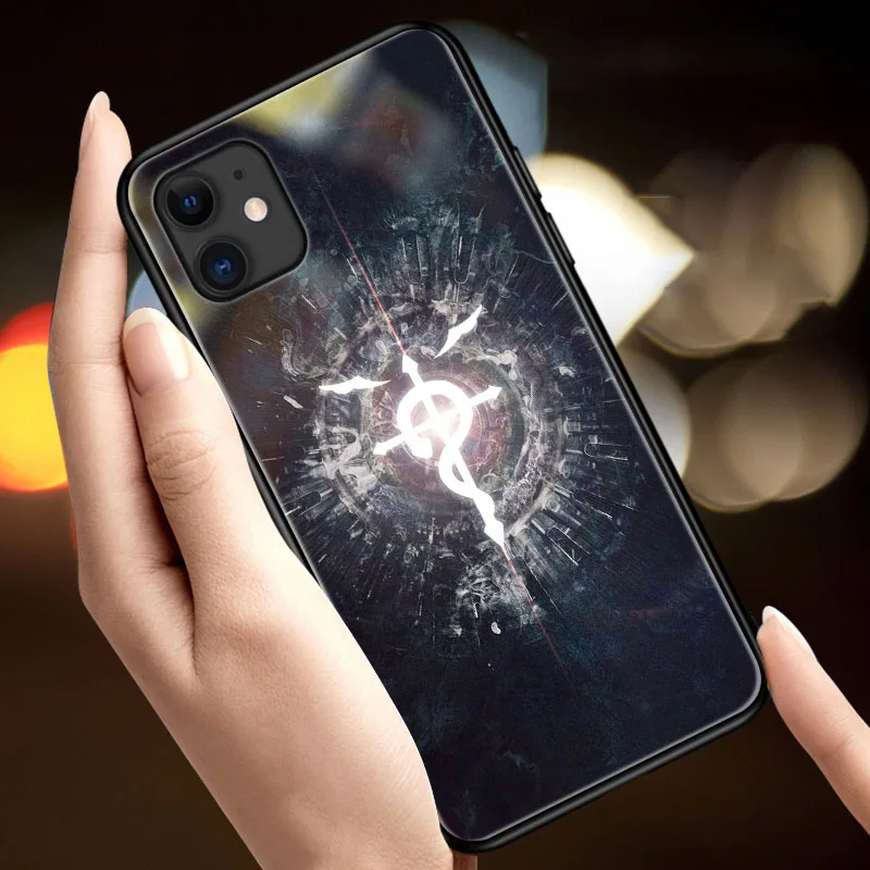 Smart Led Glow Case For iPhone 11 Pro Max Cover silicone Funda Character Patterned Glass Mofi | Мобильные телефоны и