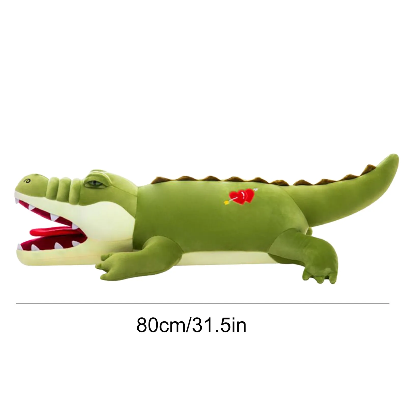 

31.5inch Simulation Crocodile Plush Toys Mouth Open Animal Stuffed Doll Birthday Gift Holiday Animal Ornaments Mother's Day Gift