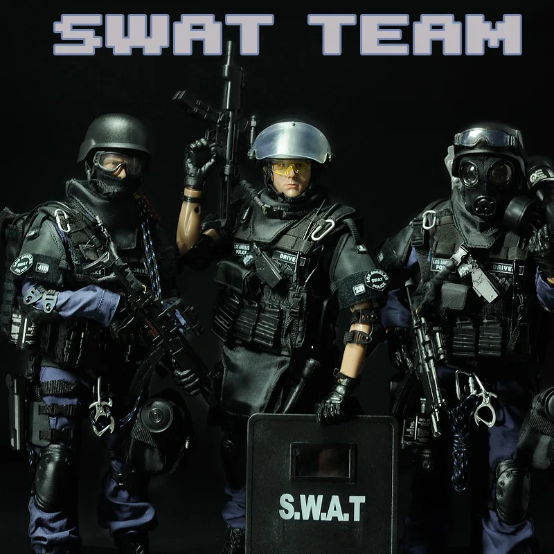 Figura de Ação dos Membros do Exército e Militar Soldado da Swat Brinquedo para Meninos na Caixa de Varejo Aúdio 1 – 6