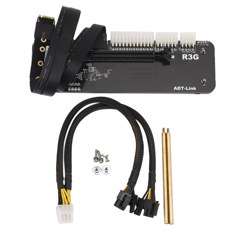 

M.2 Key M Nvme External Image Card Stand Bracket With Pcie3.0 X4 Riser Cable 50Cm For IITX STX NUC VEGA64 Gtx1080ti