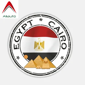 Aliauto креативная забавная Автомобильная наклейка автомобильный Стайлинг Египетский Каирский флаг Корпус окно водонепроницаемый солнцезащитный крем анти-УФ наклейка, 12 см * 12 см