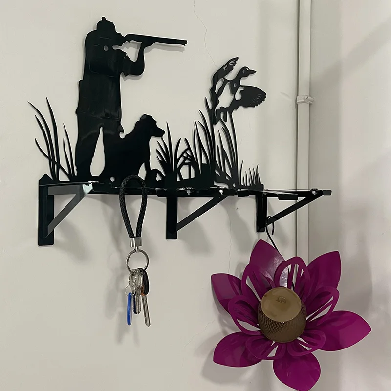 

Waders Rack Organizer Duck Hunting Silhouette Wall Mounted Metal Boot Storage Stand Keep Boots in Shape for Various Boot MOWA889