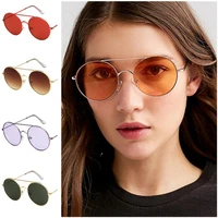 fashion sunglasses round frame sun glasses unisex adumbral anti uv spectacles double beam eyeglasses ornamenta a