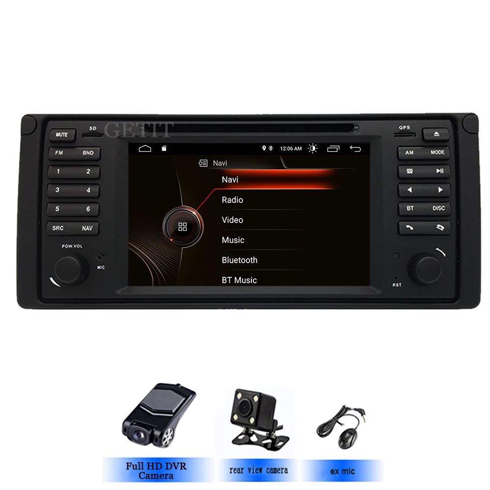 Оригинальный Автомобильный DVD плеер UI 1 din на платформе Android 10 для bmw E39 с GPS Bluetooth
