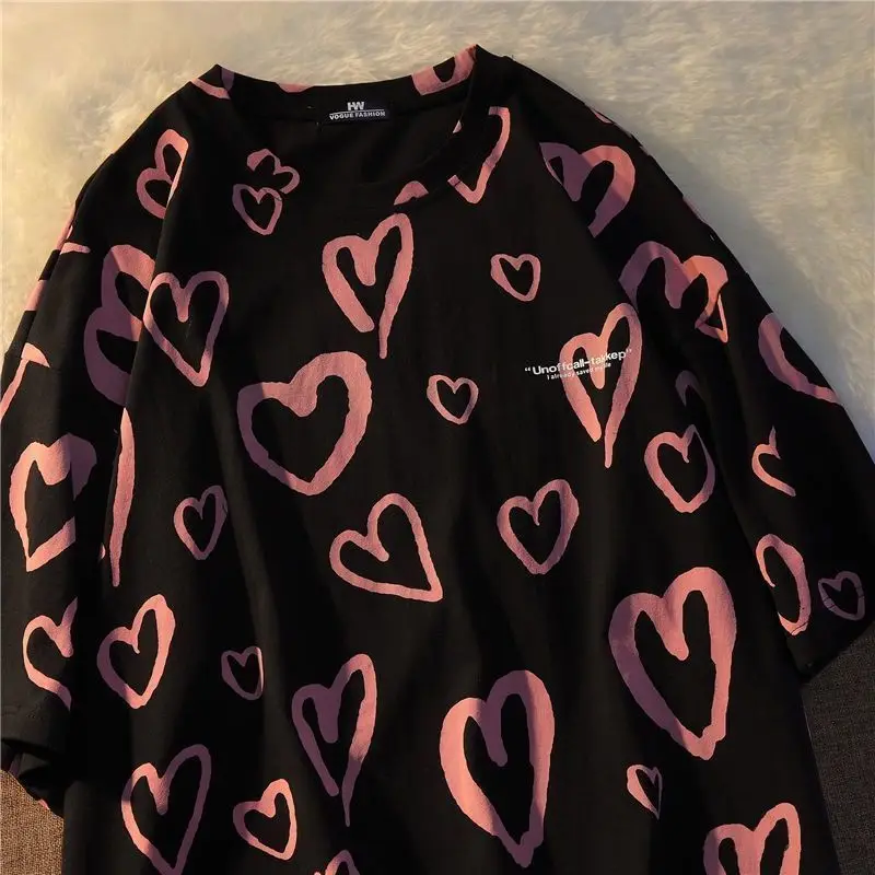 

new Summer Korean letter embroidery short female T-shirt casual retro large size kawaii printed female y2k top shirts for women