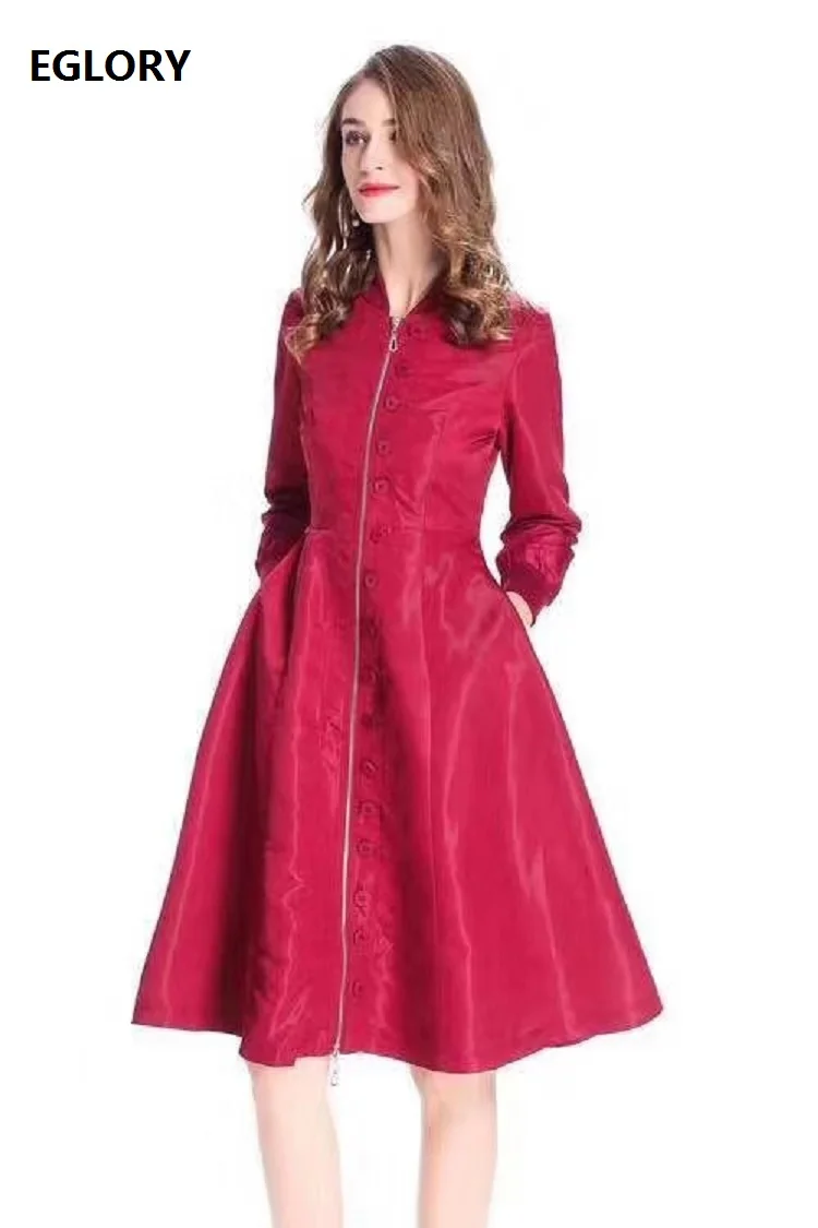 Высокое качество новинка 2020 весеннее длинное пальто Тренч для женщин с карманами