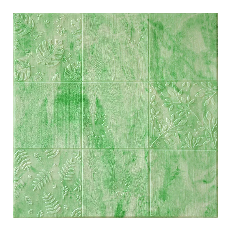 Jade green Самоклеющиеся 3D наклейки в виде кирпичной стены гостиной водостойкий поролон комнаты спальни DIY клей обои искусство 70*70*0,5 см настенные наклейки для дома - Color: Jade green