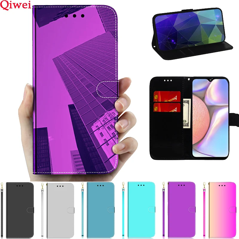 Чехол для Xiaomi Redmi Note 8T 8 Pro зеркальный откидной бумажник чехол телефона с