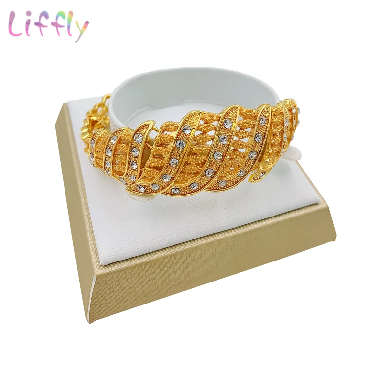 Классические Ювелирные наборы Дубай ожерелье элегантный свадебный браслет