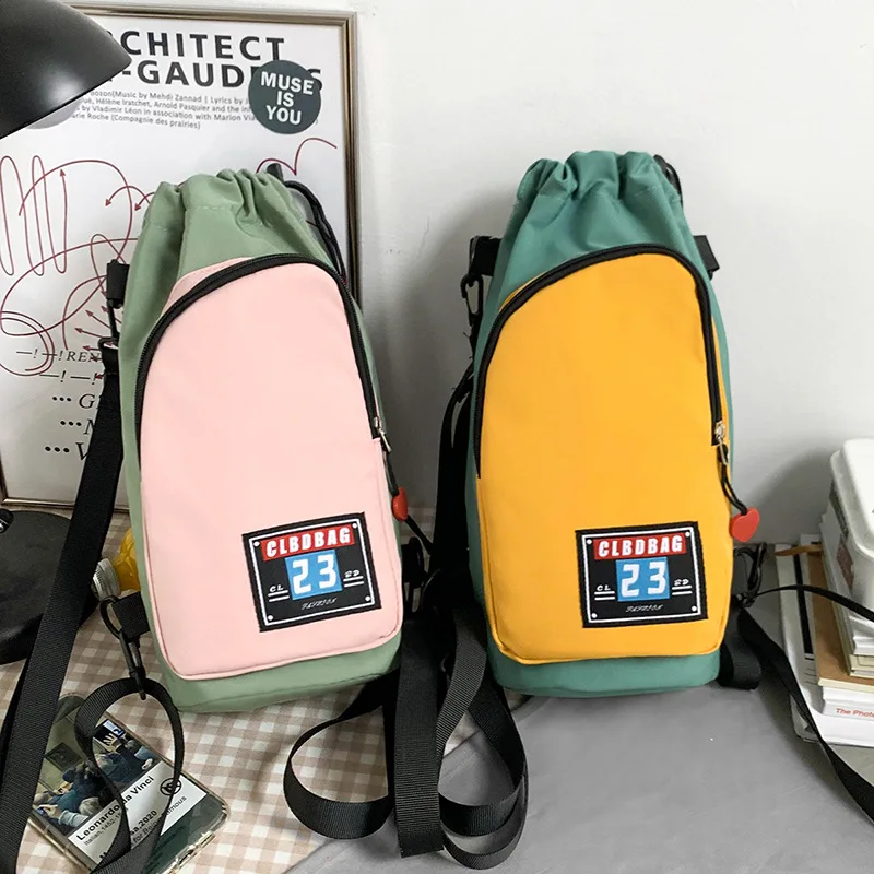 

Мужской повседневный японский новый стиль маленький рюкзак нагрудная сумка для девочек трендовая Студенческая спортивная сумка-мессендже...