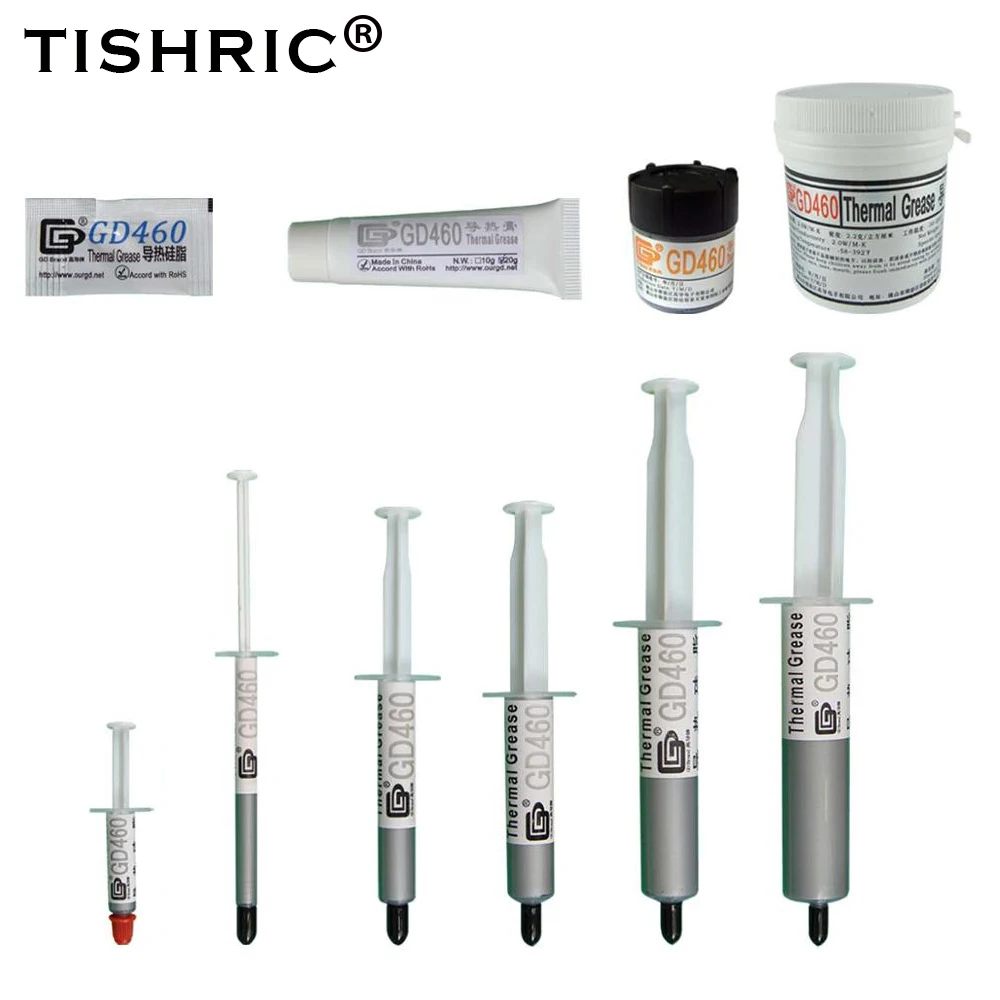 TISHRIC GD460 Thermal Paste for Processors/CPU Cooler/Heatsink/PC Fan/Radiator/Thermal Gasket Grease Hot Melt Adhesive | Компьютеры и