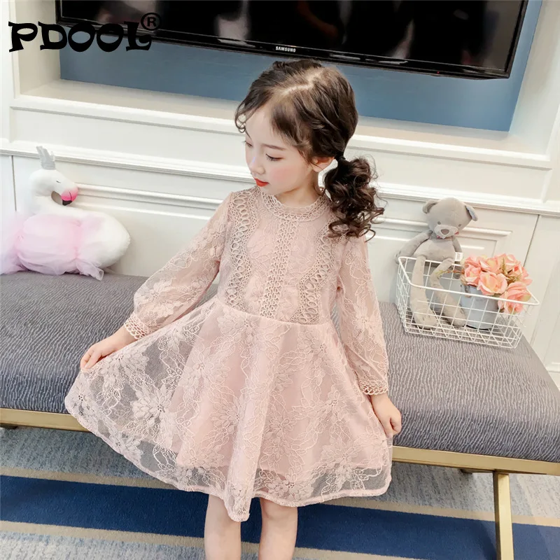 

Girls Dresses 2021 New Children's Belt Dresses Little Girls Lace Princess Dresses Kids Dresses for Girls